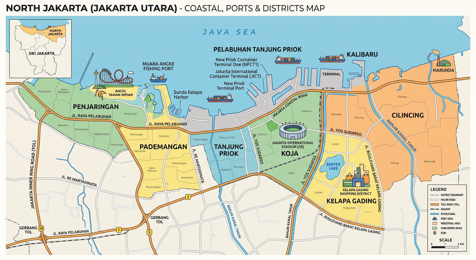 Peta Jakarta Utara