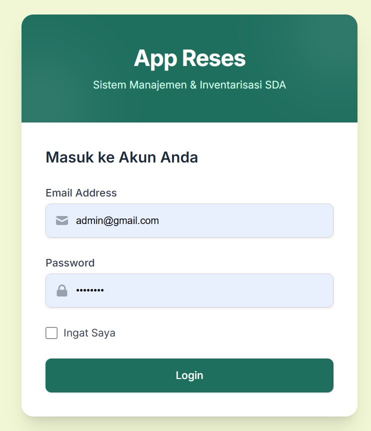 Sistem Informasi Manajemen Reses & Aspirasi (App-Reses)